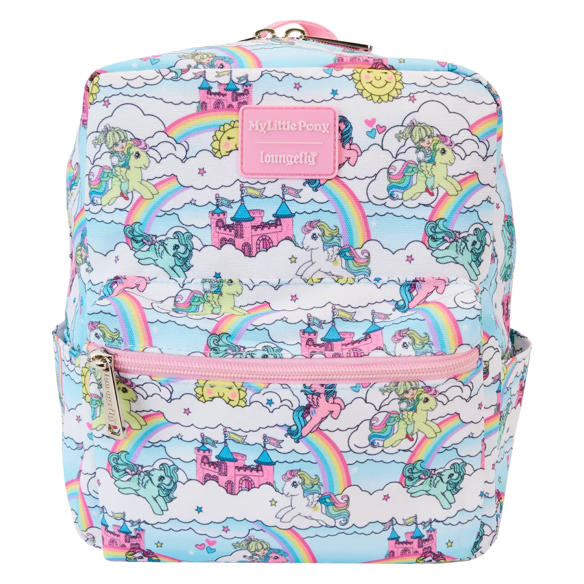 big pony seersucker mini backpack My Little Pony Sky Scene All-Over Print Nylon Square Mini Backpack