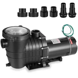 1500W/2.0HP HP Pool Pump 6800 GPH Self Priming in/Above Ground Swimming Pool Pump 220/115V/60Hz Dual Voltage Single Speed Pumps