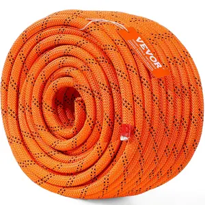 VEVOR Dual Twisted Polyester Cord 1/2 inch x 120 feet 48-Strand 8000 LBS Tensile Strength Multi-Use Outdoor Rope for Arborist Hiking Swinging Rappelling Rescue