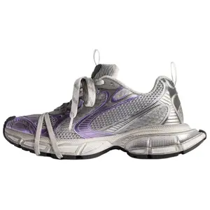 Balenciaga 3XL Round-Toe Lace-Up Low-Top Casual Sneakers for Women in Purple Trending Shoes, House White Official Shoes to Get / Maison Mihara Verifiable, with credentials and supporting global authentication