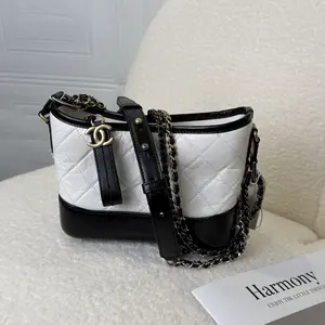 Pre-owned CHANEL Gabrielle Small Hobo Bag in Black & White Calfskin, 2018 26783050 16