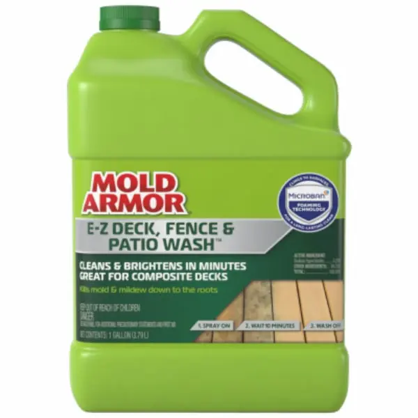 WM Barr EZ Deck, Fence & Patio Wash, 1 gal Household Wood Cleaner Spray for Mold Removal