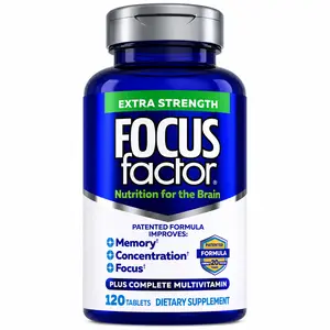 Focus Factor Adults Extra Strength- Brain Supplement for Memory - 120 Tablets