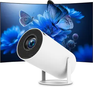 Portable Smart Mini Projector with 4K Support, WiFi 6 and Bluetooth 5.2, Auto Keystone and 180 Degree Rotation, Built In Apps for Phone, PC, TV, HDMI and Gaming, Home Theater Entertainment Essential