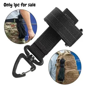 new multifunctional nylon hanging buckle rope storage buckle outdoor army fan carabiner anti-lost camping storage belt