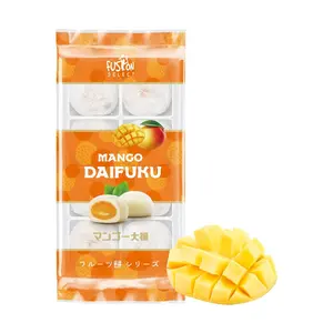 Fusion Select Mango Mochi Daifuku 240g – Japanese Sweet Rice Cake, Soft Chewy Fruit Dessert, Premium Mochi Snacks