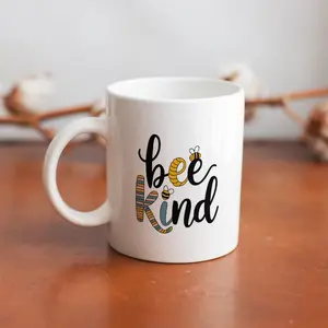 Bee Themed Idea - Christmas Joy Gift, Bee Gifts Women and Men, 11 oz Bee Kind Mug, Ceramic Bee Coffee Mug