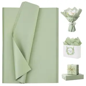Sage Gift Wrap Paper, Thin Paper 20x14 or 20x28 Inches, Ideal for Gift Wrapping, Bouquet Lining, Clothing Packaging, DIY Decorations