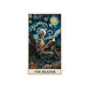 The Reader tarot card vinyl sticker