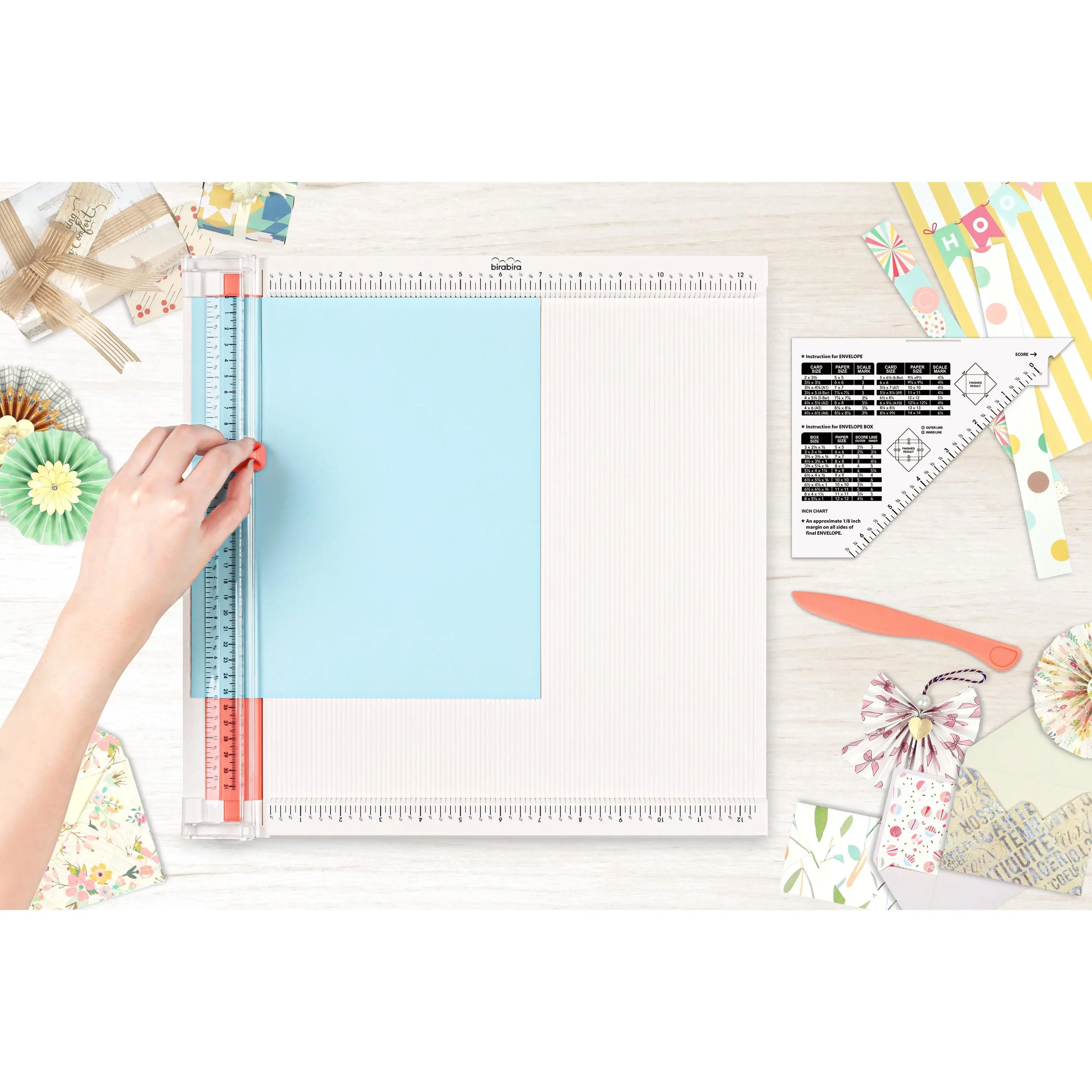 Bira Craft 12 X 12 inch Multi-Purpose Trim & Score Board and Fold Tool