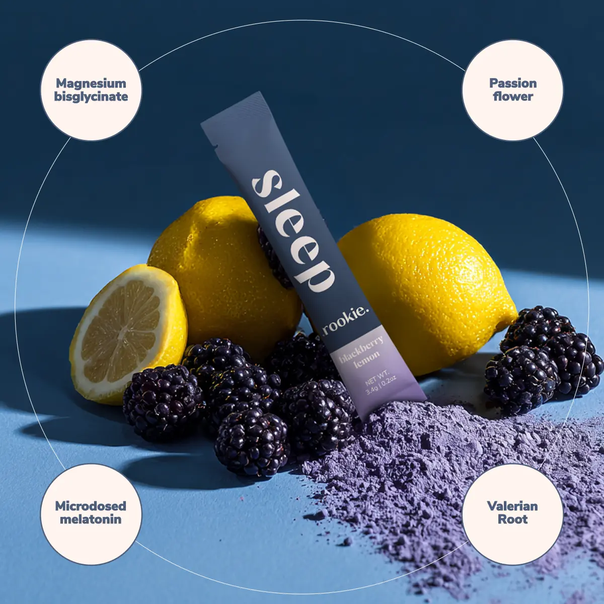 Rookie Sleep | Promotes Relaxation with Magnesium Bisglycinate | 1mg Microdose Melatonin, Passion Flower & Valerian Root | Sugar-Free No Fillers