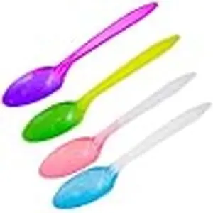 Color Changing Reusable Spoons Pack of 25 Assorted Colors BPA Free USA Packed Reacts to Cold Food Temperatures and Changes Color for Yogurt Ice Cream Gelato Cold Drinks