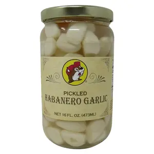 Buc-ee's Pickled Habanero Garlic in a Resealable Jar, Gluten Free, No High Fructose Corn Syrup, 16 Fl Ounces