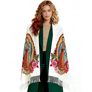 Shawls and Wraps for Women Virgen De Guadalupe Gifts Soft Warm Blanket Scarf with Hood for Evening Dresses Durable and Stylish Accessory
