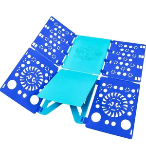 Version 3 Shirt Folding Board t Shirts Clothes Folder Durable Plastic Laundry folders Folding Boards Helper Tool for Adults and  (Blue & Turquoise)
