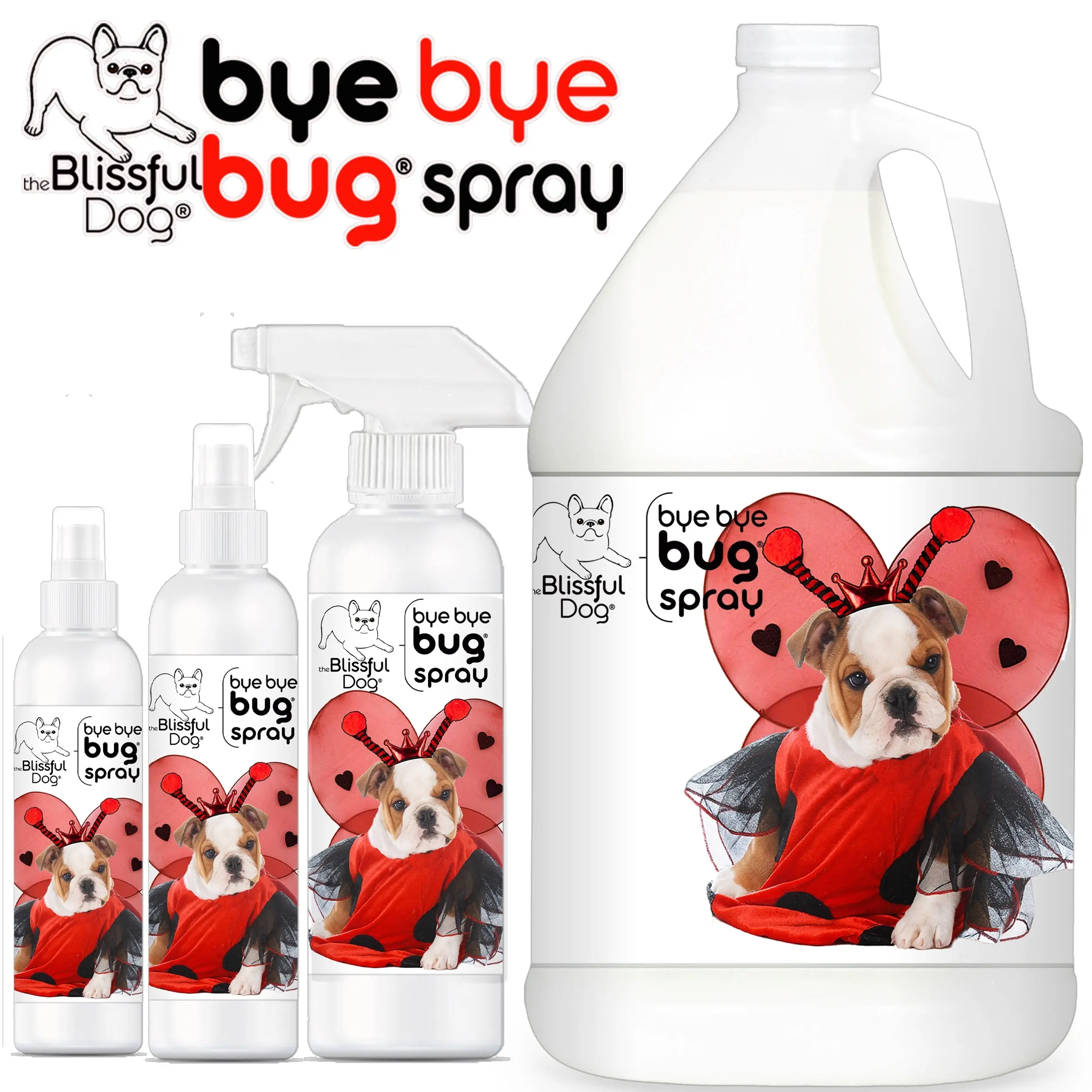 Bye Bye Bug Spray for Your Dog - Bug Detterent with Essential Oils, Citronella, Geranium & Rosemary for Outdoor Fun