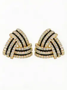 Elegant Triangle Shape Earrings, Sparkling Rhinestone Simple Fashionable Fashion, Women's Jewelry for Party, Valentine's Day Gift, Christmas Gift