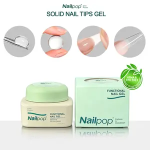Nailpop 5-in-1 Solid Nail Gel Multifunctional Non-Sticky Nail Adhesive Perfect for DIY Manicure Professional Salon Use Long Lasting