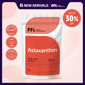 [LIVE Lab x New Arrivals Exclusive] Micro Ingredients Astaxanthin 12mg, 120 softgels | 4 monthly Supply, Natural Tanning, Fresh Microalgae Source, Easy to Swallow