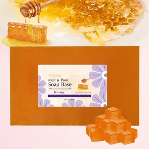 TinMeZor Honey Shea Butter Soap Base 10 lbs Vegan Natural Organic Easy to Cut DIY Handmade Supplies Melt & Pour Gift Set