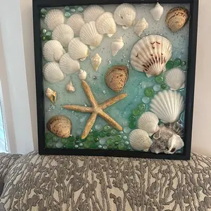 Resin seashells wall decor