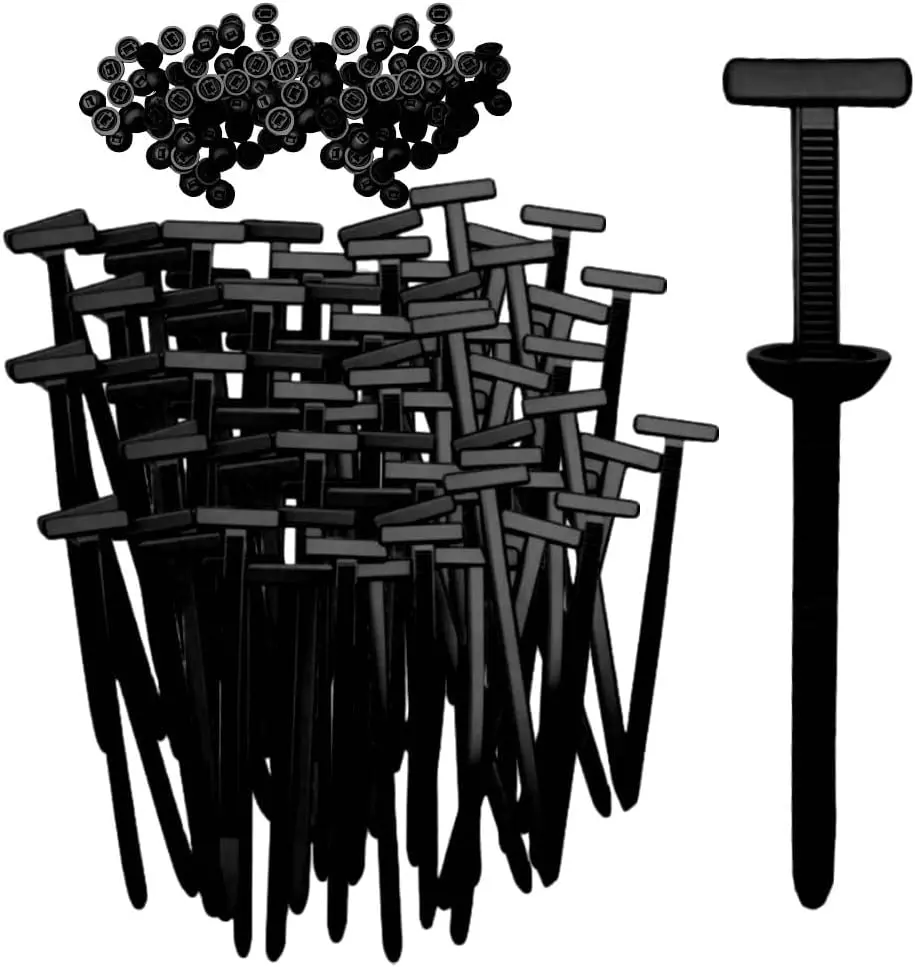 Nylon Universal Cable Tie Buckle,Cable Tie Buckle Zip Tie Clips for Car Fender, Engine Cover, Mudguard Fastener, Automotive Replacement Screw Fixing, 50PCS
