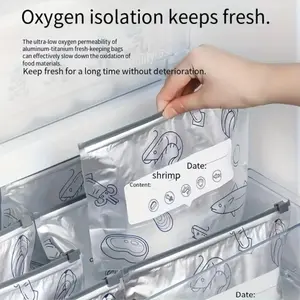 30Pcs Reusable Aluminum Foil Food Storage Bags Heavy Duty Leakproof Zipper Pouches Airtight and Tear Resistant Resealable Bags for Kitchen Food Storage of Meat Vegetables Snacks and Leftovers