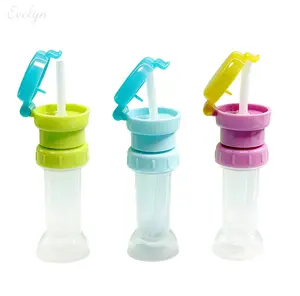 2-Pack Multi-Size Flip-Top Bottle Straw Converter, Anti-Choke Silicone Spout Lid with Dustproof Storage, Reusable Beverage Bottle Adapter for Toddlers’ Outdoor Travel & Daily Drinking