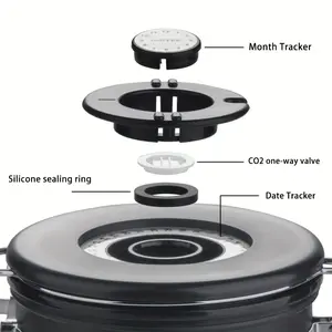 Sealed Coffee Bean Storage Canister with One-Way Valve, Airtight Leak Proof, Stainless Steel Container, Dishwasher Safe, Moisture-Proof and Pollution-Free