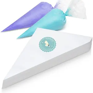 Disposable Piping Bags 12 Inch - 100 count Anti Burst Pastry Bags - Tipless Icing Piping Bag for Royal Frosting Cookie Cake Cupcake Decorating Bags