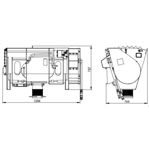 Landy 250Lt Volume Skid Steer Concrete Mixer Bucket Attachment, Compact Wheel Loader Mount Plate