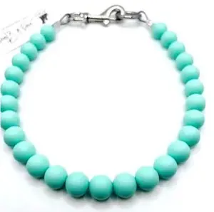Beautiful "Simply Tiffany" Beaded Pet Collar