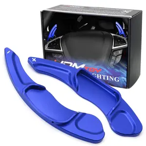 iJDMTOY Blue CNC Billet Aluminum Large Paddle Extensions For 2013-2020 2nd Gen Ford Fusion, 2013-2016 Ford Edge, 2016-2018 Lincoln MKX