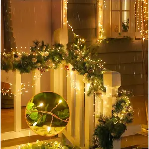 LED Christmas Firework Light Strip, USB Powered Fairy String Lights with Remote Control, 8 Lighting Modes, 50/100 LEDs Copper Wire Lights, Indoor Outdoor Decorative Lights for Christmas Party Wedding HolidayFirework Light StripLED Firework LightsFairy