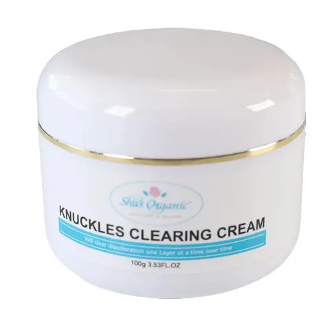 Sha's Organic Skincare 100g Organic Knuckles Clearing Cream - Cruelty-Free, Chemical-Free, Hydrating with Aloe Vera, Sunflower, Green Tea, 24-Month Shelf Life, Evening Dark Spot Clarity, Dehydrated Skin Solutions, Suits All US Adults' Skin Types
