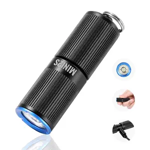 【fathersdaygift】VEVOR Keychain Flashlight,Rechargeable Mini LED Flashlight200 High Lumens Pocket-Sized Flashlight with 2 Lighting ModesIPX7 Waterproof Portable Flashlight for Everyday CarryCampingEmergencies