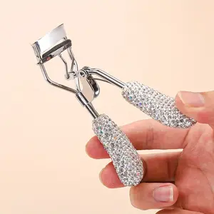 1 Piece of Shiny Rhinestone Eyelash Curler-Wide Angle, Portable and Hypoallergenic, Lasting Curling Makeup Tools