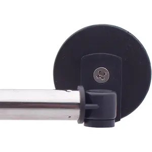 Type A 16-28" Strong Magnetic Curtain Rod, cafe Sash Rod W/Magnet (Black-1)