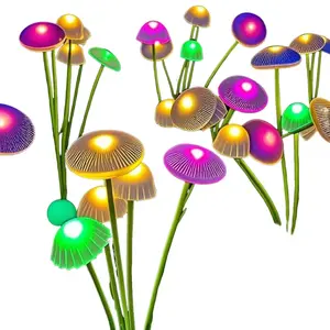 Solar Garden Lights Dual Mode LED Solar Mushroom Lights Waterproof Decor Yard Patio Pathway Jellyfish for Garden Ambiance