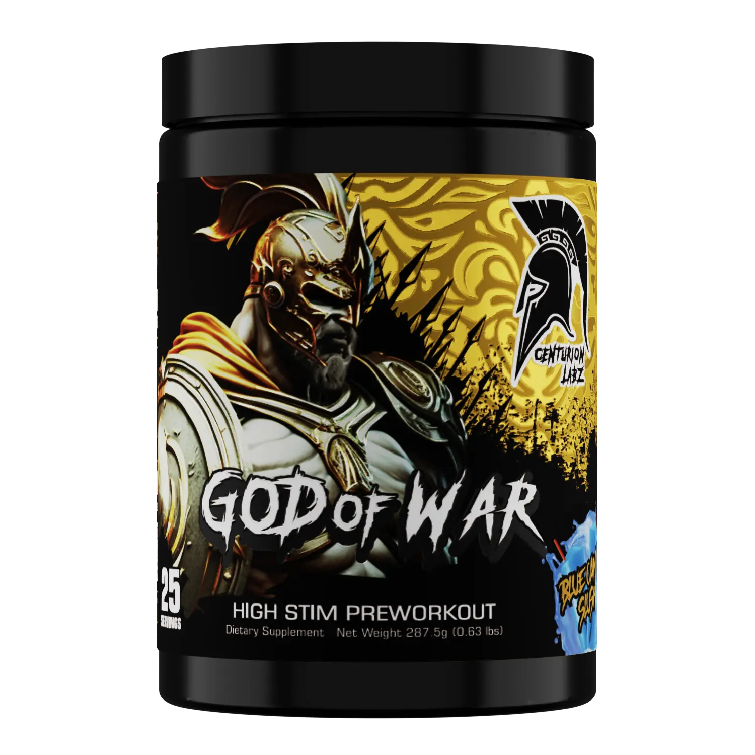 Centurion Labz God of War Pre-Workout | 450mg Caffeine Beta Alanine Agmatine and DMAE | Energy Focus and Pump Support | Advanced Formula for Experienced Users | Available at Prime Sports Nutrition