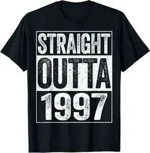 100%cotton Straight Outta 1997 T-Shirt 27th Birthday Shirt T-Shirt  western outfits