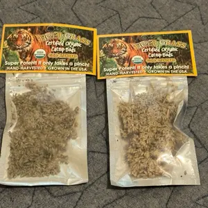 Bags of organic catnip