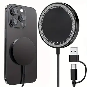 Wireless Charger iPhone Induction Charger, 15W Mag-Safe Charger for iPhone 16/16 Pro/15 Pro Max/15 Plus/15/14/13/12/11, iPhone Wireless Charger Magnetic Charger Fast Charging iPhone Induction Charger  charger wireless charger