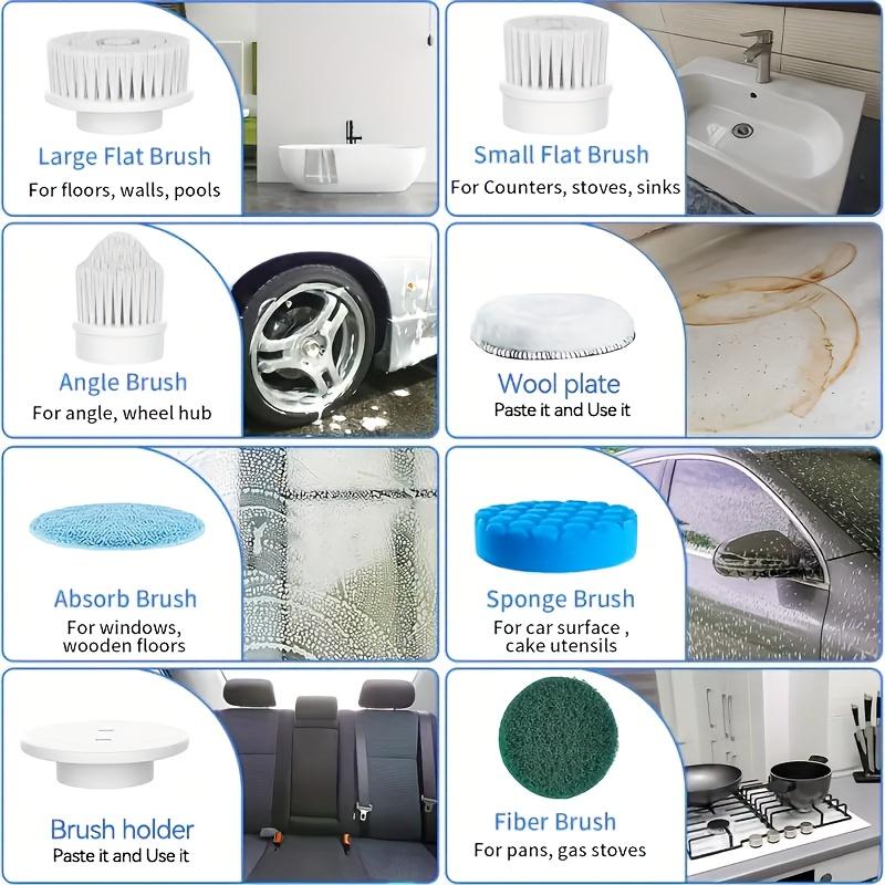 2026 New Model Electric Spin Scrubber Cordless IPX7 Waterproof Multi-Surface Cleaning Brush Long Battery Life Adjustable Speed Extendable Handle Multi-Purpose Kit for Bathroom Kitchen Durable Powerful-Multifunction shower scrubber tiktok shop deals