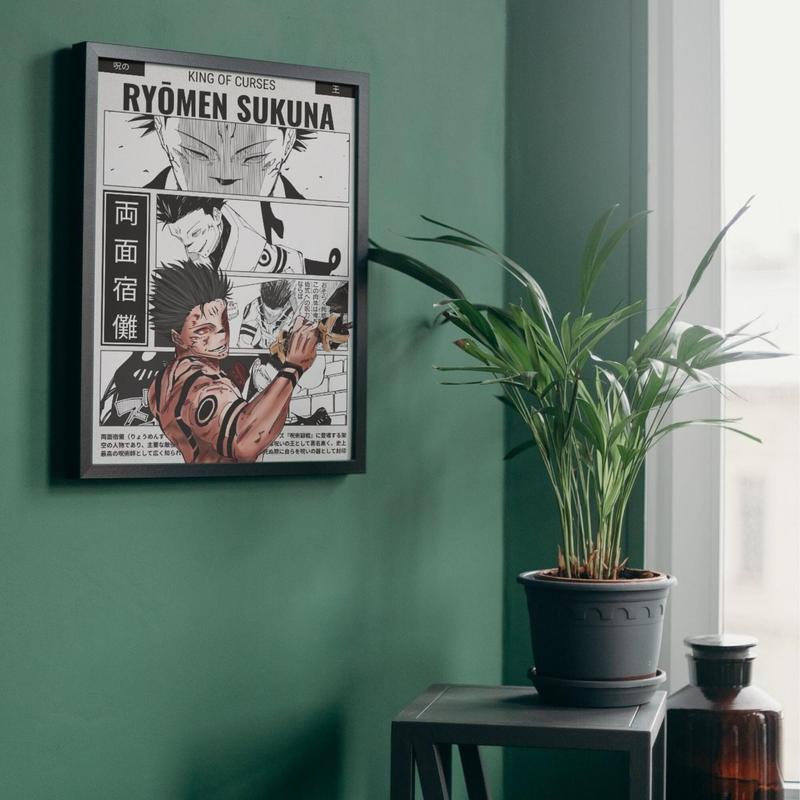 Ryomen Sukuna 'Shadow Emperor' Anime Poster - Jujutsu Kaisen Wall Art