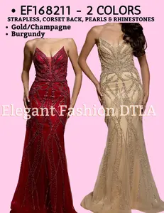 DTLA ✨ Elegant Fashion ✨ EF168211 Pearls & Rhinestones Open Back