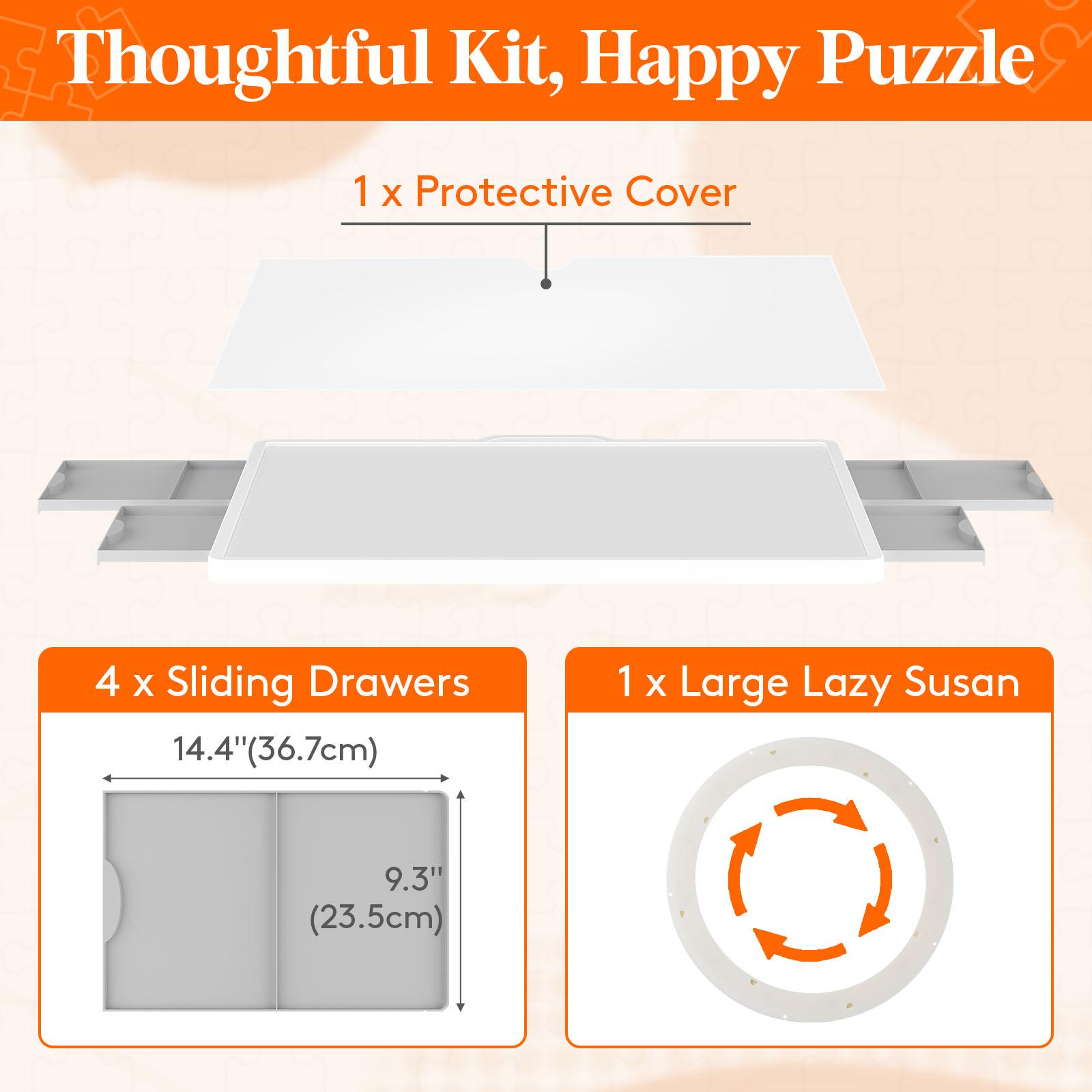 Lifewit 1500-Piece Jigsaw Puzzle Board with Drawers – Multiple Options: Rotating, Tilting, Adjustable Height, Ideal Gift for Puzzle Lovers Lifewit 1500-Piece Jigsaw Puzzle Board with Drawers – Multiple Options: Rotating, Tilting, Adjustable Height, Ideal Gift for Puzzle Lovers