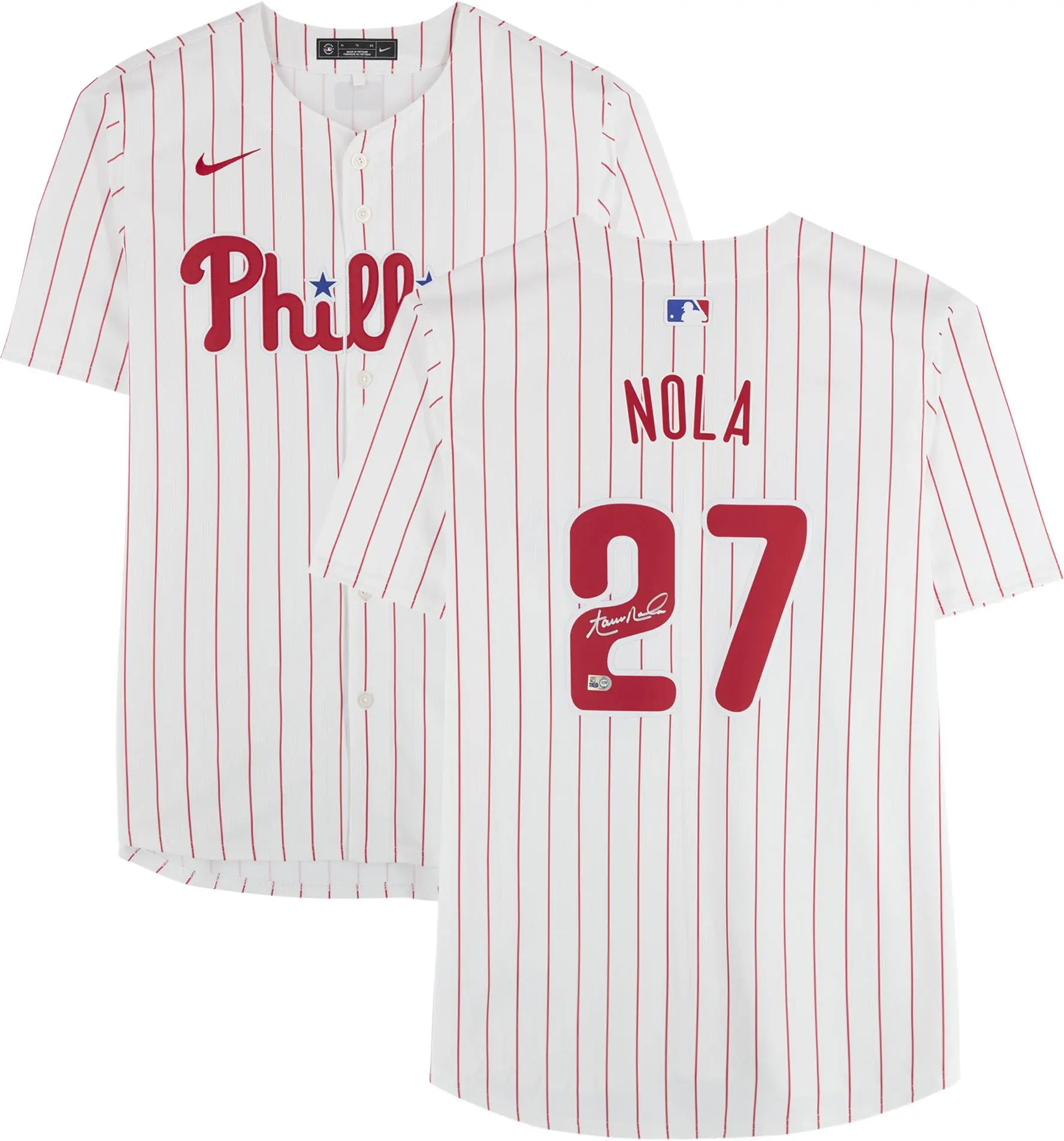 Aaron Nola Philadelphia Phillies Autographed White Nike Limited Jersey - Fanatics Authentic Certified