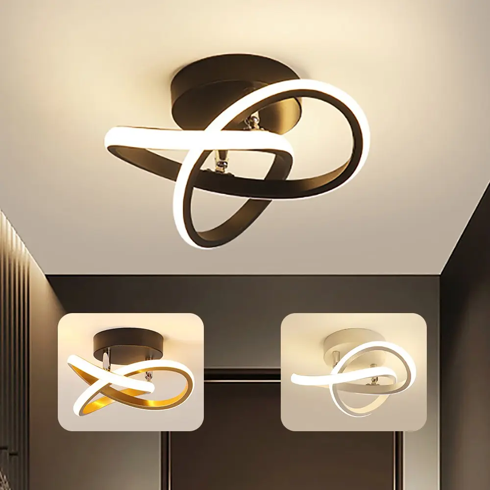 LED Ceiling Light, 6500K Modern Ceiling Decorative Lamp, Hardwired Drill-Mount Installation, Suitable for Bedrooms, Hallways, Entryways, Study Rooms, Simple Indoor Home Lighting, Interior Light, Ceiling Light Fixture