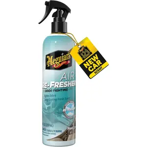Meguiar's Air Re-Fresher Odor Fighting Spray, New Car Scent,Convenient Air Freshener that Instantly Fights Odors and Leaves Behind a Long-Lasting New Car Scent, 8 Oz Trigger Spray